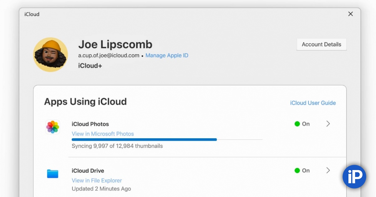 Apple выпустила приложение iCloud для Windows в новом дизайне