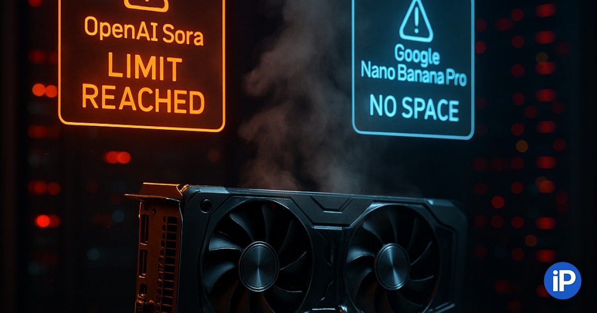 «Наши видеокарты плавятся». OpenAI запретила создавать больше 6 видео в Sora, а Google снизила лимиты фото в Nano Banana Pro
