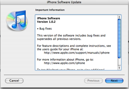 iPhone 1.0.2 Update