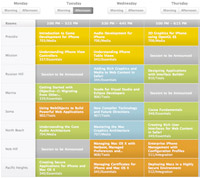 Расписание секций на WWDC