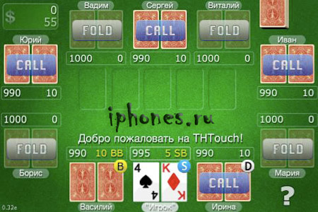 Техасский покер Texas Hold’em на русском с новым дизайном