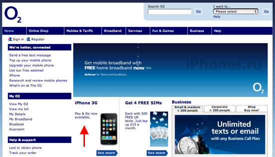 Британский оператор О2 начал продажу полностью разлоченных айфонов