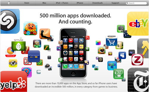 500 миллионов закачек из App Store