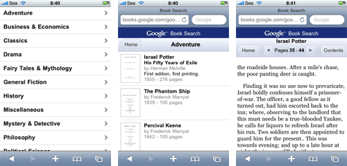 Google оптимизировал под iPhone 1.5 млн книг
