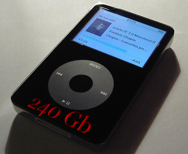 iPod Video с 240Gb на борту