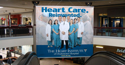 heart banner mall