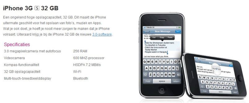 Технические характеристики iPhone 3GS