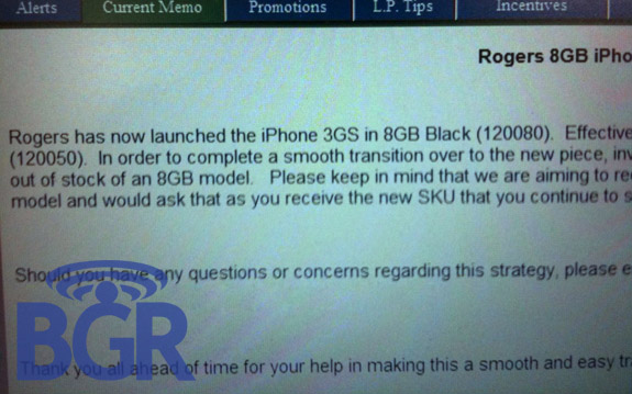 iPhone 3GS 8GB запускается в Канаде?