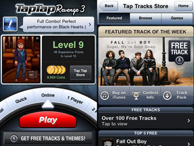 Tapulous Tap Tap Revenge 3 – игра для iPhone и iPod Touch