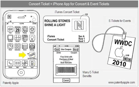 Apple патентует новую систему «Concert Ticket +» для iTunes