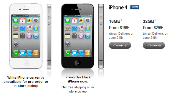 iPhone 4 в белой одежке появится позже