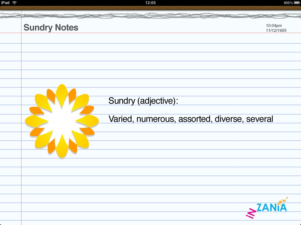 Sundry Notes Pro – iPad, как записная книжка