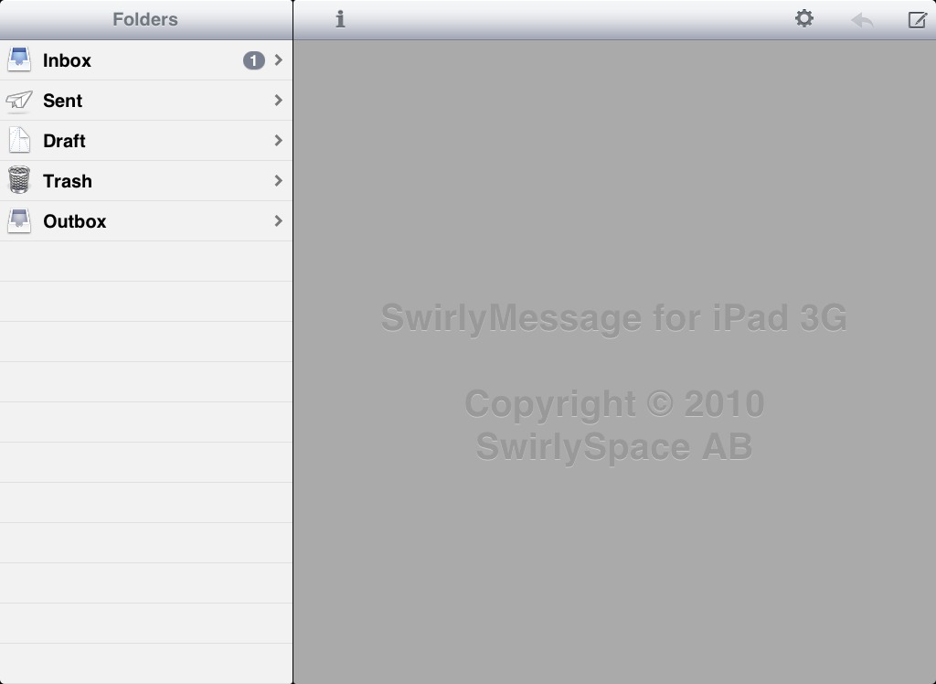 SwirlyMessage: SMS и MMS на iPad 3G