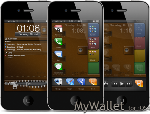 MyWallet — стильная тема для iPhone (iOS 4)