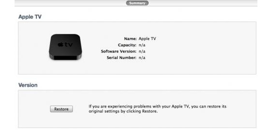 iTunes может восстанавливать ПО Apple TV. Джейлбрейк ТВ-приставки стал еще ближе