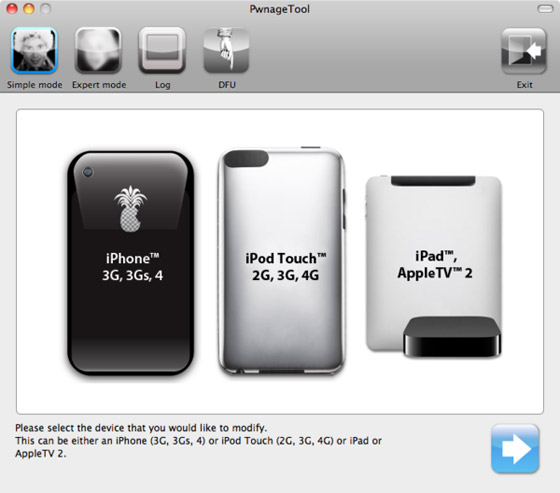 Показаны скриншоты Pwnage Tool для прошивки iOS 4.1