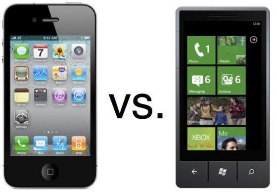 Windows Phone 7 против iOS 4 – пять раундов избиения? Не совсем…