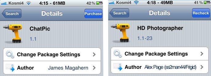 ChatPic и HD Photographer. Свежие надстройки для iPhone и iPod Touch 4