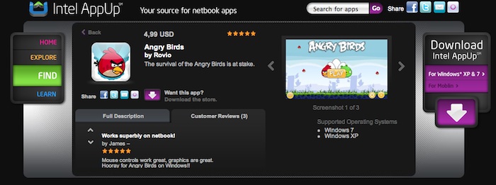 В Angry Birds теперь можно поиграть на Windows XP/7