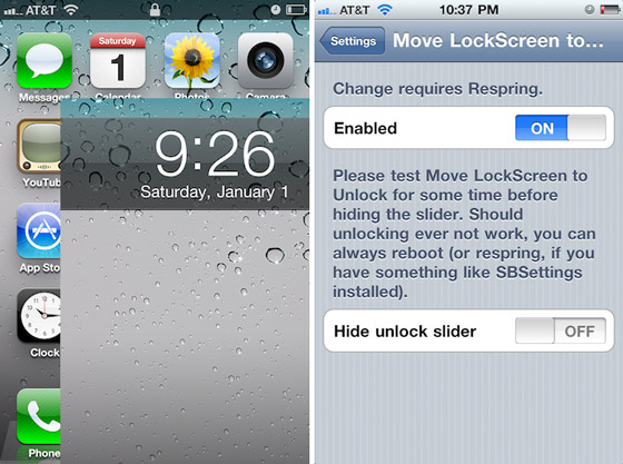Move LockScreen to Unlock: простая разблокировка экрана