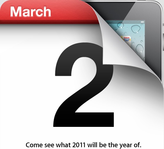 Apple разослала приглашения на презентацию iPad 2