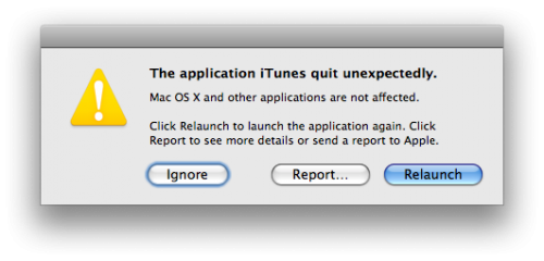 Mac OS 10.6.7 убивает iTunes в MacBook Air
