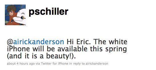 Фил Шиллер подтверждает весенний релиз белого iPhone 4