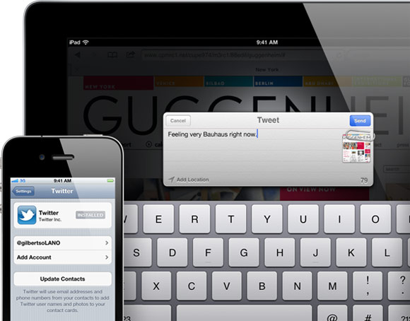 iOS 5: Твиттер стал системным сервисом