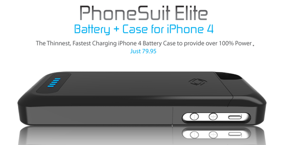 PhoneSuit Elite – зарядный чехол для iPhone 4/4S