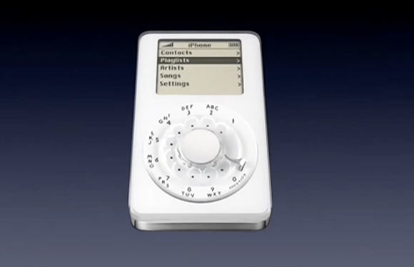В планах Стива Джобса был iPhone со встроенным click wheel