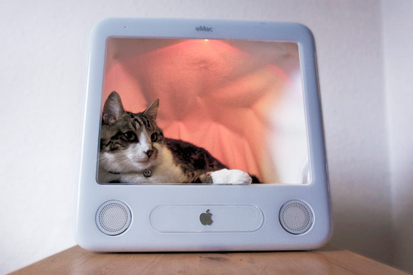 Электронный кошачий домик из eMac