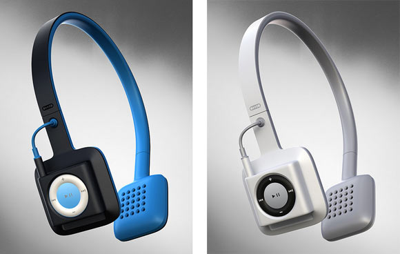 ODDIO1: наушники с карманом для iPod shuffle