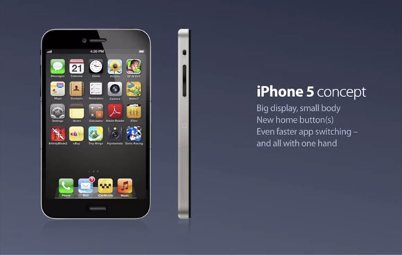 Концепт iPhone 5 с двумя кнопками Home