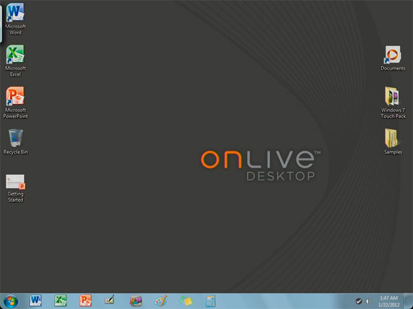 OnLive Desktop. Облачная Windows 7