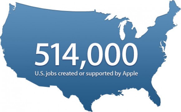 Apple хвалится созданными рабочими местами