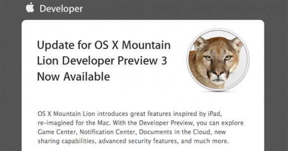 Mac OS X Mountain Lion Preview 3 и Lion 10.7.4: на шаг ближе к системным обновкам