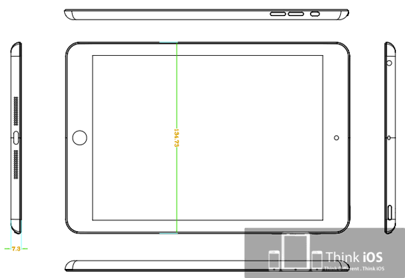 Чертёж iPad mini