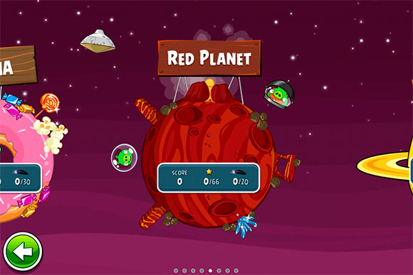 Angry Birds Space v1.3.0. Кьюриосити на службе зелёных захватчиков