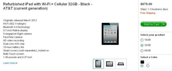 Новый iPad появился в разделе восстановленных гаджетов
