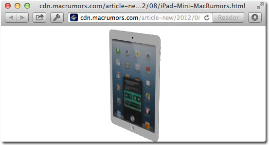 Интерактивный iPad mini в 3D