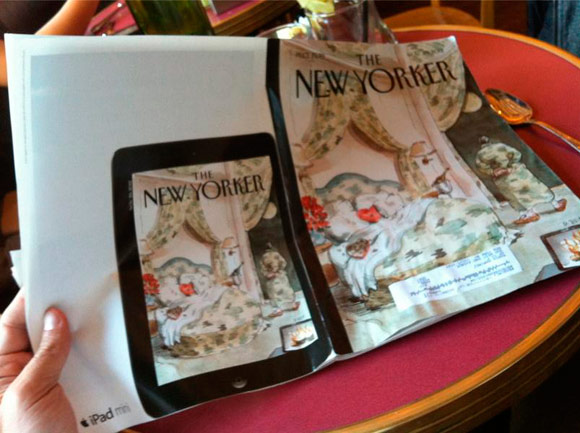 Остроумная реклама iPad mini в журналах TIME и New Yorker