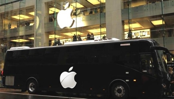 Секретный автобусный маршрут для сотрудников Apple