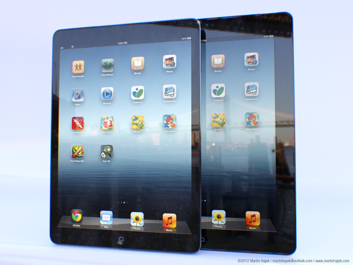 Концепт iPad 5Gen с дизайном iPad mini