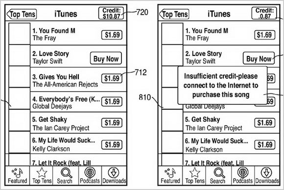 Apple запатентовала офлайновые покупки в iTunes