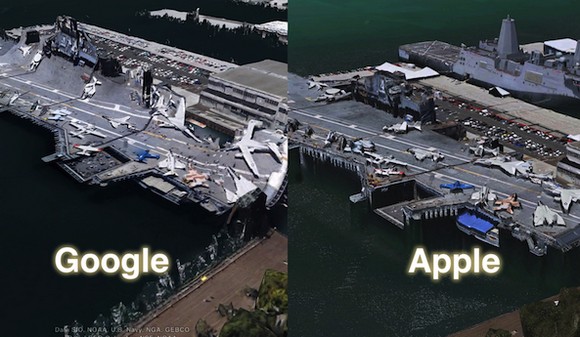 3D-карты Apple против 3D-карт Google