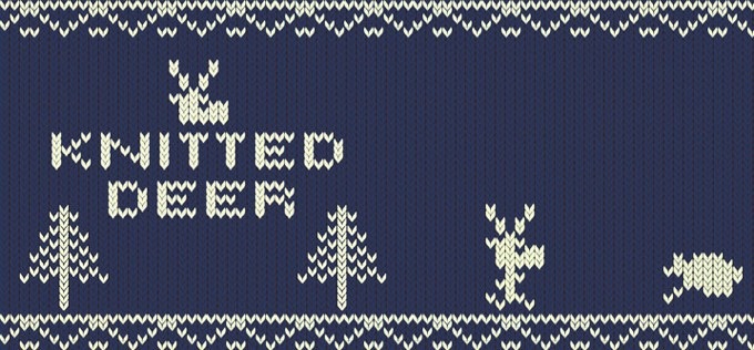Knitted Deer. Шерстяной раннер