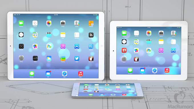 Как выглядел бы iPad с 12,9-дюймовым дисплеем