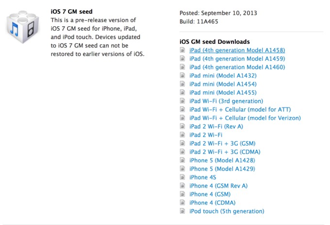 Вышла iOS 7 Golden Master (нововведения + ссылки)