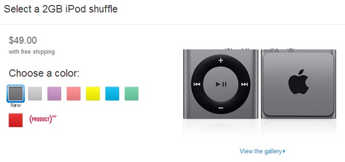 Новые старые iPod в цвете «Space Gray»
