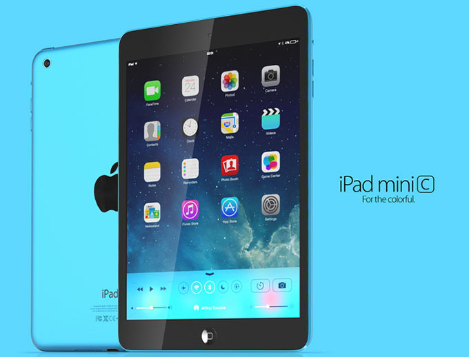 Как будет выглядеть iPad mini в синем цвете